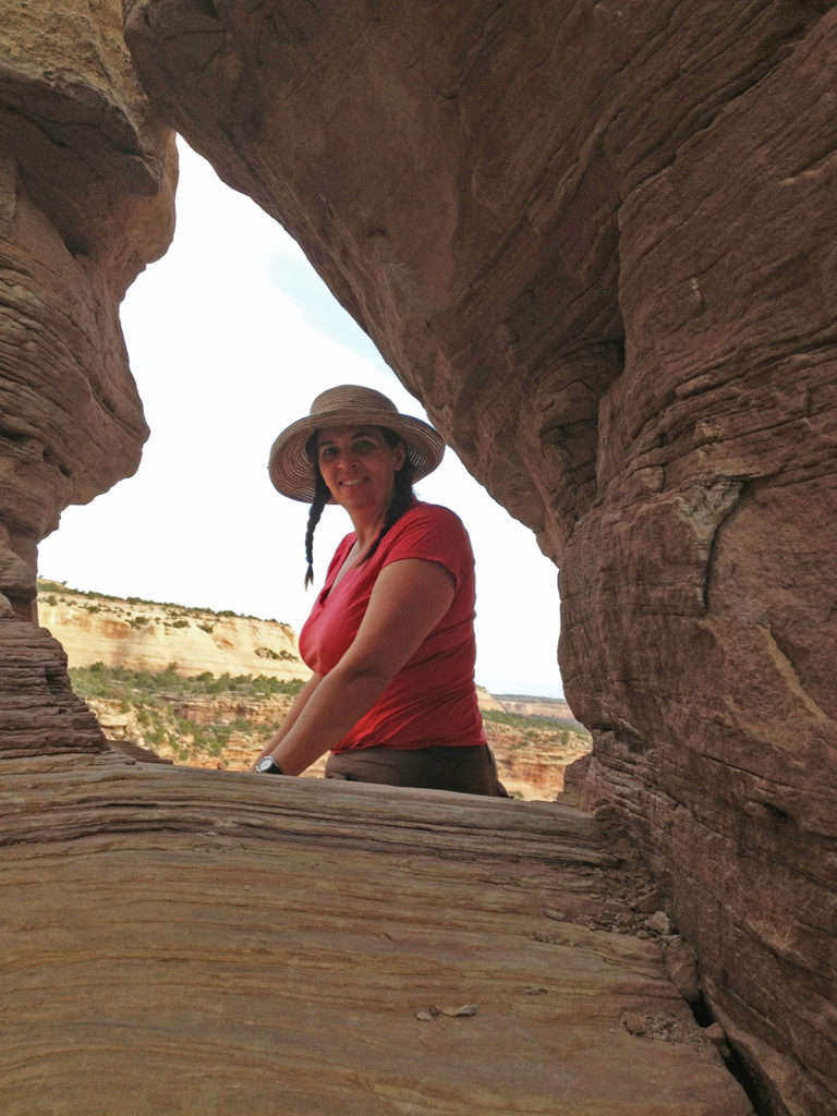 Happy Camper Gear Girl in Mee Canyon, Grand Junction Colorado